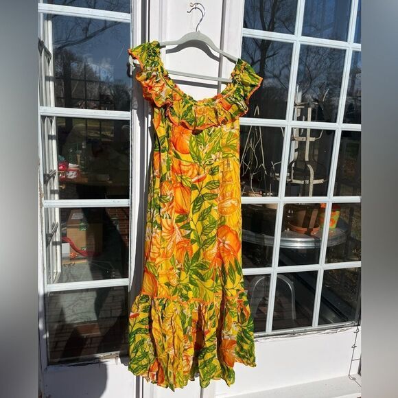 FARM Rio Tangerine Midi Dress NWT - Picture 7 of 16